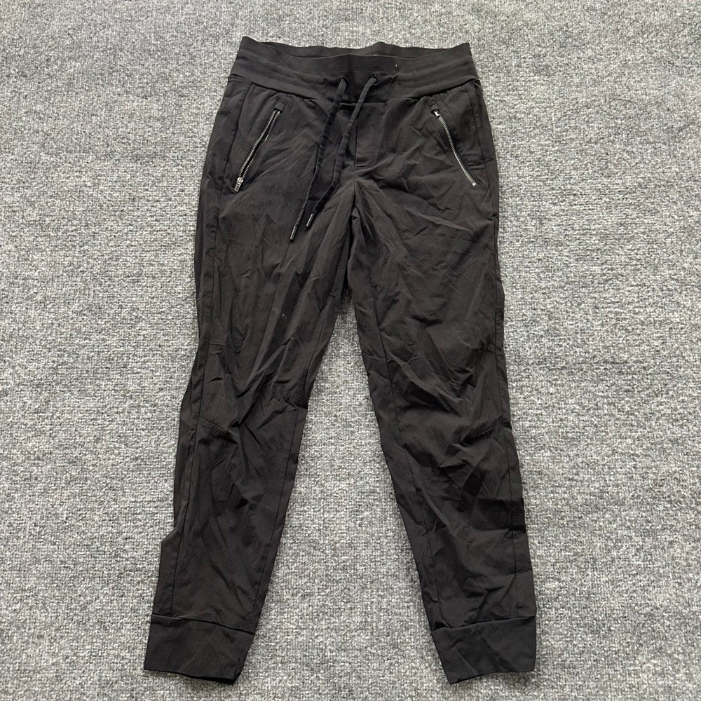 Athleta Joggers Womens Size 6 Black Ripstop Tapered Hiking Athletic Pants